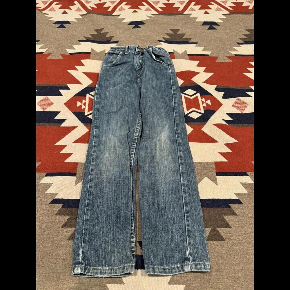 Wrangler Jeans Youth Size 7 Regular Model # 16MWJCB Blue Adjustable Waist